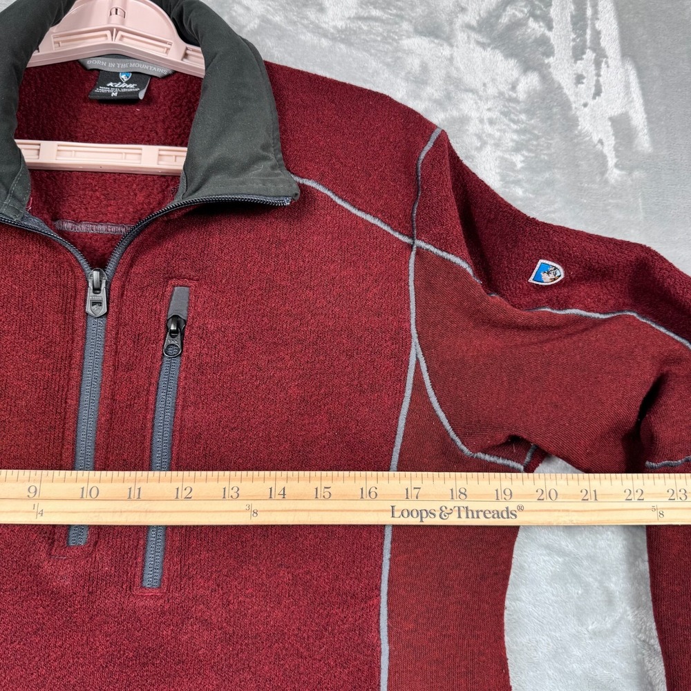 Kuhl Pullover Jacket Women's M Red Half Zip Thumbholes Outdoor Warm - Picture 4 of 9